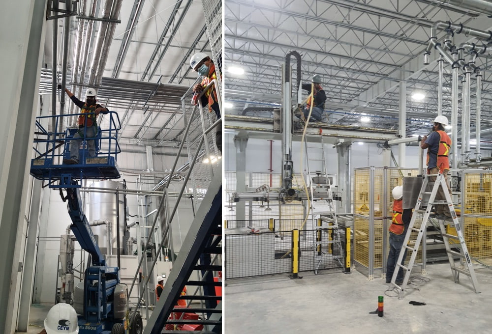 Montaje de planta de producción de compuestos de PET ceym